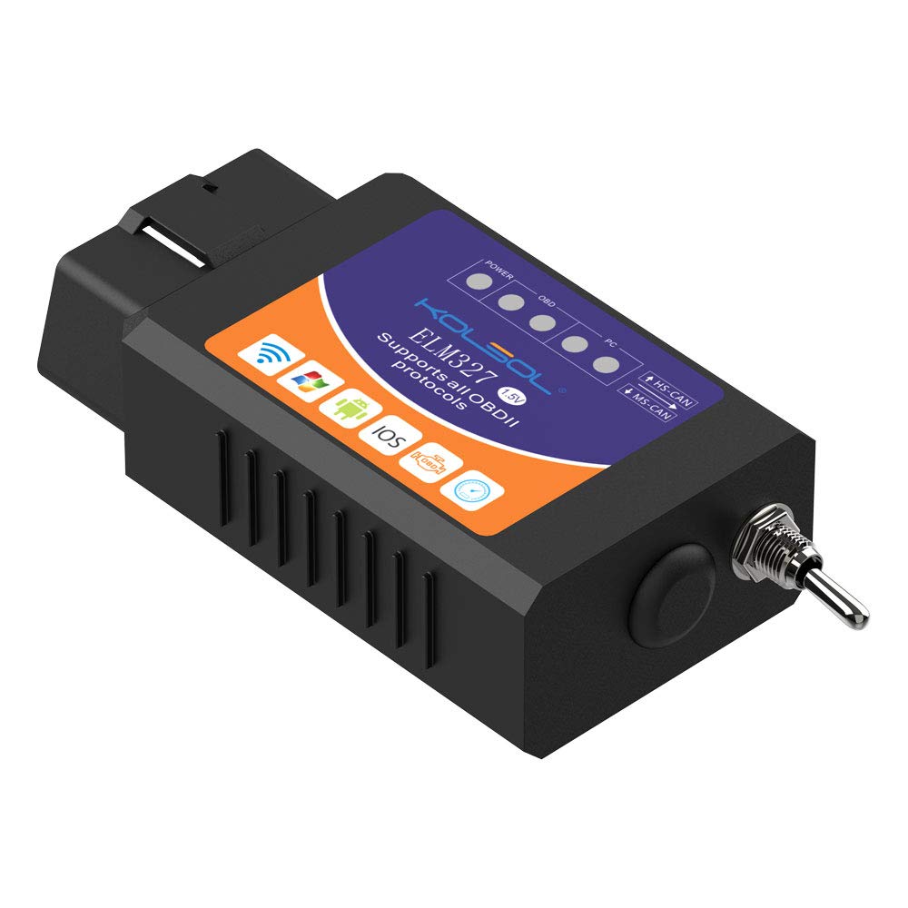 KOLSOL WiFi Car OBD2 Scan Tool ELM327 Code Reader Pro Diagnostic Tool for iPhone iPad & Android with Switch