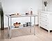 ROCKPOINT Stainless Steel Table for Prep & Work 48x24 Inches, NSF Metal Commercial Kitchen Table with Adjustable Under Shelf and Table Foot for Restaurant, Home and Hotel
