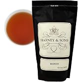 Harney &amp; Sons Mango Black Tea, 50 Sachets, Caffeinated | Black tea with mango flavor and mango pieces. 50 sachets. Contains caffeine.