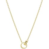 gorjana - Rose Interlocking Necklace 16"-18" - 18k Gold Plated Brass - Adjustable Length - Daily Elegance - Versatile Layering - Highly Rated Quality