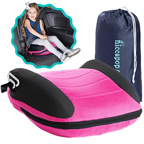 hiccapop UberBoost Inflatable Booster Car Seat Blow up Narrow Backless Booster Car Seat for