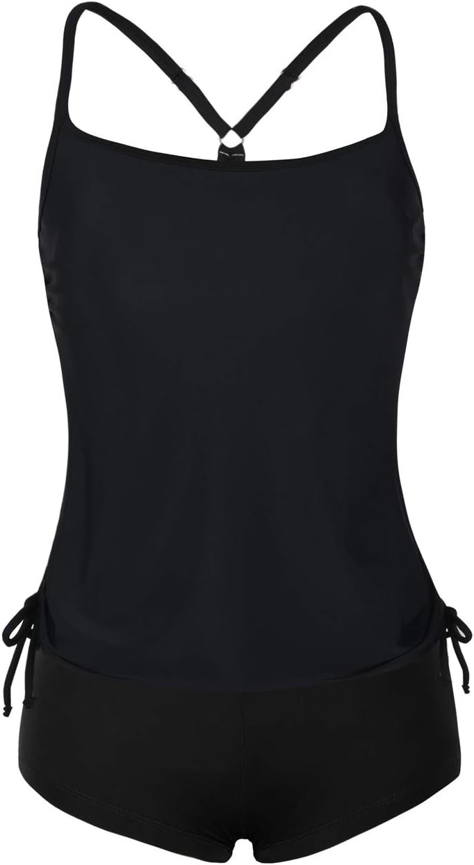 Women's Two Piece Swimsuits Tankini Top with Boyshorts Swimwear Set