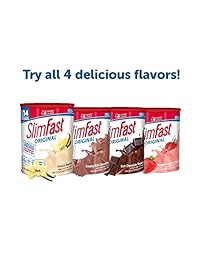 SlimFast Original Meal Replacement Shake Mix – French Vanilla - Weight Loss Powder – 12.83 oz Canister