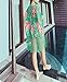 Chalier Womens Nightgown Batwing Sexy Sleepwear V Neck Loungewear Sleepshirt Short Sleeve Nightshirts Plus Size (green, XL)