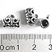 Heather's cf 85 Pieces Silver Tone Drum Bail Hollow Pattern Tube-Spacer Connector Findings Jewelry Making