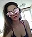 TrendyMate-Womens Street Fashion Metal Twin Beam Flat Mirror Lens Cat Eye Sunglasses (Gold/Rose Pink, 0)