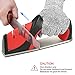 Knife Sharpener with Handler, FDA-Approved Anti-skidding 3-Stage Kitchen Knife Sharpener for Straight Tungsten/Diamond/Ceramic Knives, Extra Knife Sharpener Sticks for Serrated Knives Included