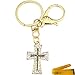 3D Cubic Cross Shape Stainless Alley Metal Bling Crystal Rhinestone Key Chain Ring Keychain Cell Phone Car Charm Decoration Pendant Ornament