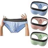Cerahome Men's Boxers Briefs Fly Pouch Front Open Breathable Bulge Underwear Separated Pouch Trunks
