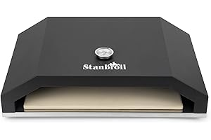Stanbroil Outdoor Pizza Oven Pizza Maker for Blackstone 22", 28" Tabletop Griddles Cooking Station, Blackstone Flat Top Gas Grill Accessories with Temperature Gauge, 17.3 in. x 12 in. Pizza Stone