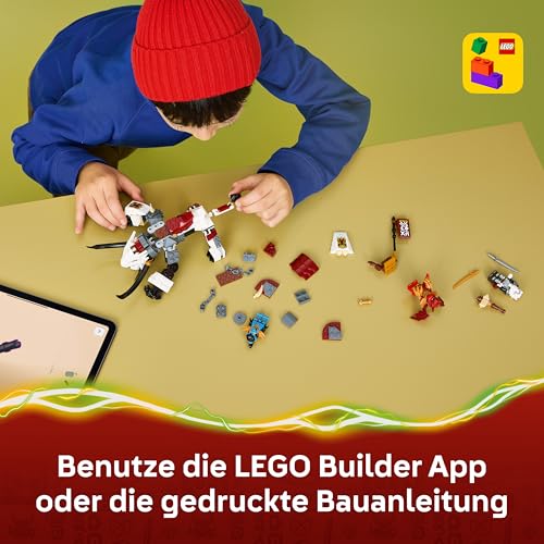 NINJAGO Zilvar auf seinem Drachentier Grimtak - Ninja Spielzeug mit Actionfigur, 3 Minifiguren inklusive Kai & NYA - Geschenkidee für Jungen ab 7 Jahren und Dragons Rising Fans - 71863