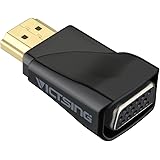 VicTsing Gold-Plated HDMI to VGA Converter Adapter for PC, Laptop, DVD, Desktop and other HDMI Input Devices - Black (VS1-VC38BVT-VD)