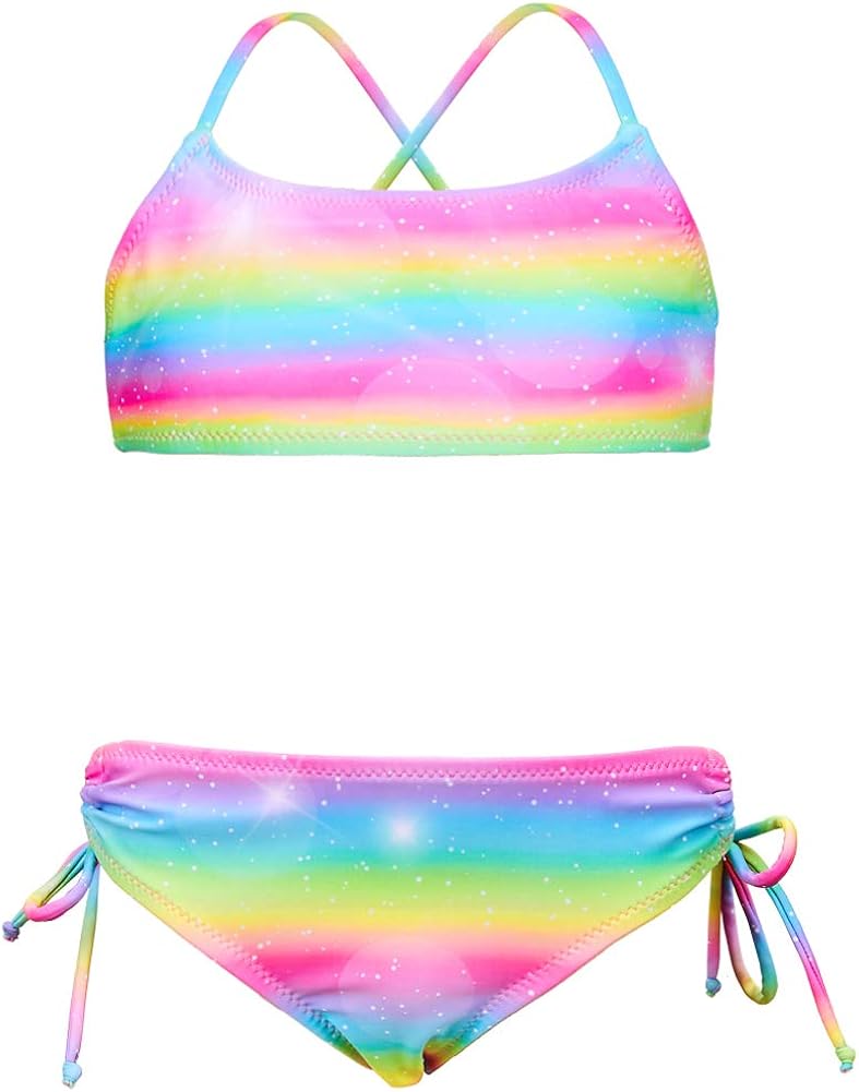 MHJY Girls Bikini Swimsuit 2Piece Swimwear Bathing Suit with