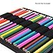 Pencil Case Holder Slot - Holds 260 Colored Pencils or 180 Gel Pens with Zipper Closure - Large Capacity Polyester Pen Organizer for Watercolor Pens or Markers - Perfect for Artist Box Purple