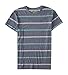 Aeropostale Men's Prince & Fox Tricolor Stripe Tee Shirt M Classic Navy