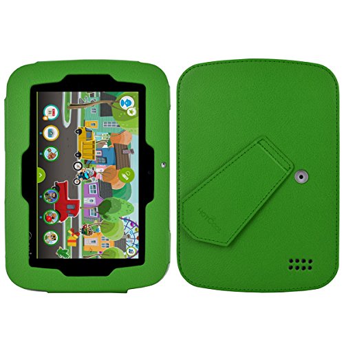 LeapFrog Epic Case - HOTCOOL New PU Leather With Kickstand Cover Case For LeapFrog Epic 7" Android-based Kids Tablet, Green - Thumbnail 2
