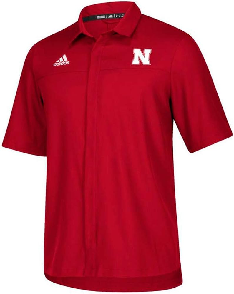 adidas team iconic full button polo