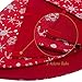 S-DEAL 48 Inches Christmas Tree Skirt Double Layers Red and White Snow Carpet for Party Holiday Decorations Xmas Ornaments