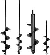 SYITCUN Garden Auger Drill Bit Set 2 Sizes 9x40cm 4x42cm Heavy Duty