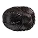 Hemlock Women Girl Round Fashion Wig Hair Braided Wig (Black)