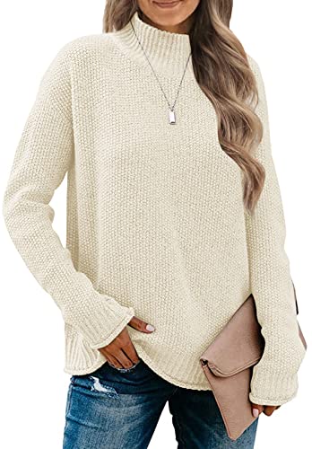 MEROKEETY Women's Long Sleeve Turtleneck Cozy Knit