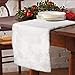 OurWarm Christmas Table Runner 72 x 15 Inch, Snowy White Faux Fur Table Runner for Christmas Table Decorations