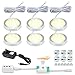 LED Under Cabinet Lighting Kit,Kuniwa Kitchen Puck Lights Dimmable 2W 1080lm Under Counter Lighting, Hand Wave Activated Switch Closet Lights, 3000K Warm White, Set of 6, All Accessories Included primary