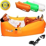 ChillaX Inflatable Lounger Hammock - Best Air Lounger for Travelling, Camping, Hiking - Ideal Inflatable Couch for Pool and Beach Parties - Perfect Air Chair for Picnics or Festivals