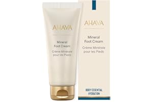 AHAVA Dead Sea Water Mineral Foot Cream - Nourishes & Hydrates Dry Soles, Prevents Cracks & Irritations, with Witch Hazel Leaf, Osmoter blend, Jojoba, Avocado, Sweet Almond & Wheat Germ Oil