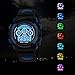AZLAND 7 Colors Flashing Waterproof Outdoor Sports Kids Wristwatch Boys Girls Digital Watches Blue