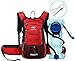 15L Insulated Hydration Backpack Pack with 2L Water Bladder Lightweight Hiking Backpack Bag for Women Men Daypack for Hiking Running Festival Camping Biking (Red)