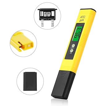 CHAMVIS PH Meter Digital LCD Water Quality Tester for Household Drinking Water, Swimming Pools, Aquariums, Hydroponics, PH Measurement for 0-14.0 PH,  0.05 Accuracy, 0.01 Resolution