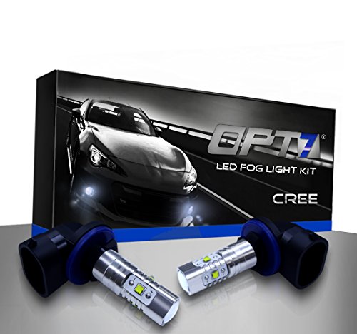OPT7 881 CREE LED DRL Fog Light Bulbs – 5000K Bright White- Plug-n-Play (Pack of 2)