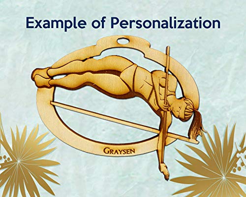 Personalized Pole Vaulter Ornament, Girl, Pole Vaulting Gifts, Pole Vaulter Christmas Ornament