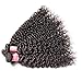 YIROO Hair 10A Brazilian 100% Unprocessed Virgin Kinky Curly Human Hair Weave 3 Bundles Virgin Kinky Curly Hair Extensions Natural Black Color 95-100g/pc (10 12 14inch)