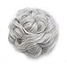 Drawstrings Hair Bun Synthetic Hair Accessory Silvery Grey-Curly