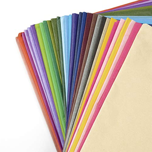 image for Superise 210 Sheets 30 Colors Art Tissue Paper, Wrapping Tissue Paper 