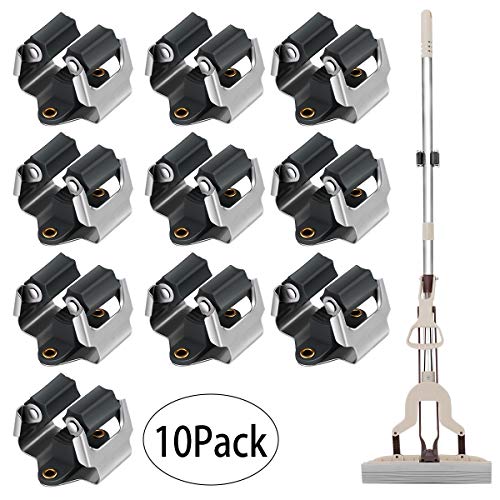 image for 3-H Mop and Broom Holder Wall Mount, Mop Broom Organizer, Mop Holder f