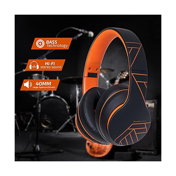 PowerLocus-P6-Bluetooth-Headphones-Over-Ear-Wireless-Headphones-Super-Bass-Hi-Fi-Stereo-Sound-20Hrs-Battery-LifeSoft-Earmuffs-Headphones-with-Mic-Voice-Assistant-for-iPhoneAndroidLaptopsPCTV PowerLocus P6 Bluetooth Headphones Over Ear, Wireless Headphones, Super Bass Hi-Fi Stereo Sound, 20Hrs Battery Life,Soft…