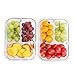HoleCards 37oz Glass Meal Prep Food Storage Container 3 Compartment BPA Free Microwave Safe Reusable Leakproof Container Set with Lids (37oz, Set of 2)