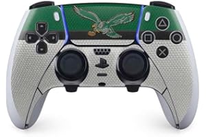Skinit Decal Gaming Skin Compatible with PS5 DualSense Edge Pro Controller - Officially Licensed NFL Philadelphia Eagles Vintage Design