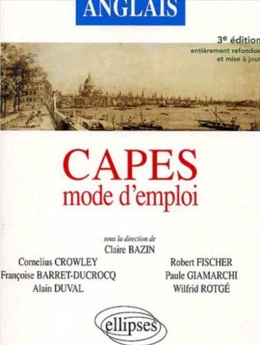 Anglais, CAPES mode d'emploi