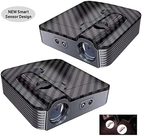 2pcs Universal Wireless Smart Sensor Car Projection LED Projector Door Ghost Light Shadow Light Welcome Light Laser Emblem Logo Courtesy Lights Lamps,Compatible for Honda Acura (For Acura NSX)