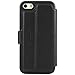 iPhone 5/5S/SE Case, SHIELDON iPhone 5 Wallet Case Genuine Leather Slim Fit Book Design Magnetic Folio Flip Cover with Kickstand & Credit Card Slots for iPhone 5/5S/SE - Black