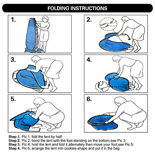 ZHEBEI Ultraleichtes Wanderzelt Winterzelt automatisch Pops Out Strand Touristenzelt Outdoor UV Proof Camping Angelzelt – Bild 6