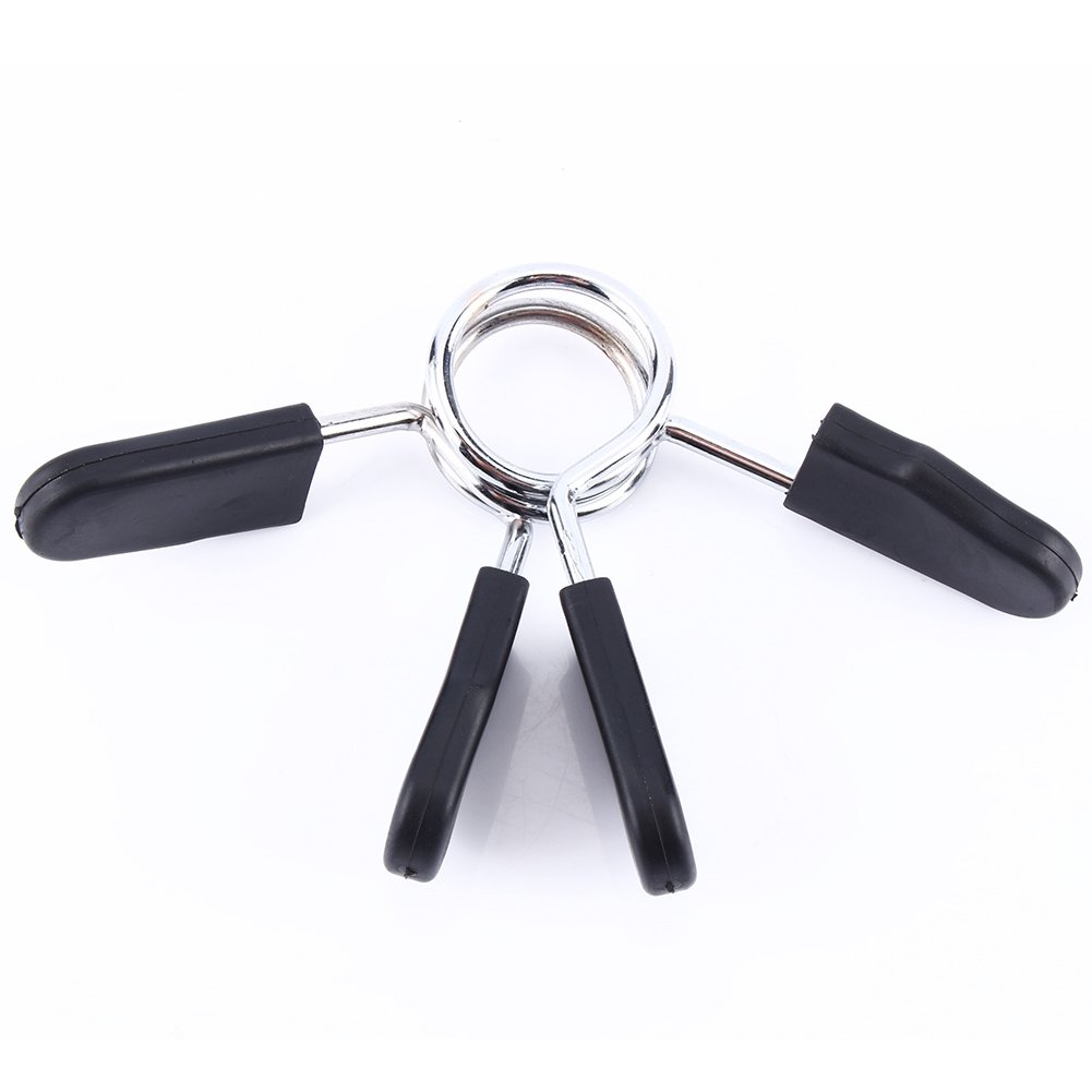 Dilwe 2 Pcs Barbell Spring Collar Clips, Standard 25mm