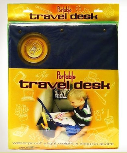 Car Play Tray Table - Portable Back Seat Travel Lap Desk (Blue)