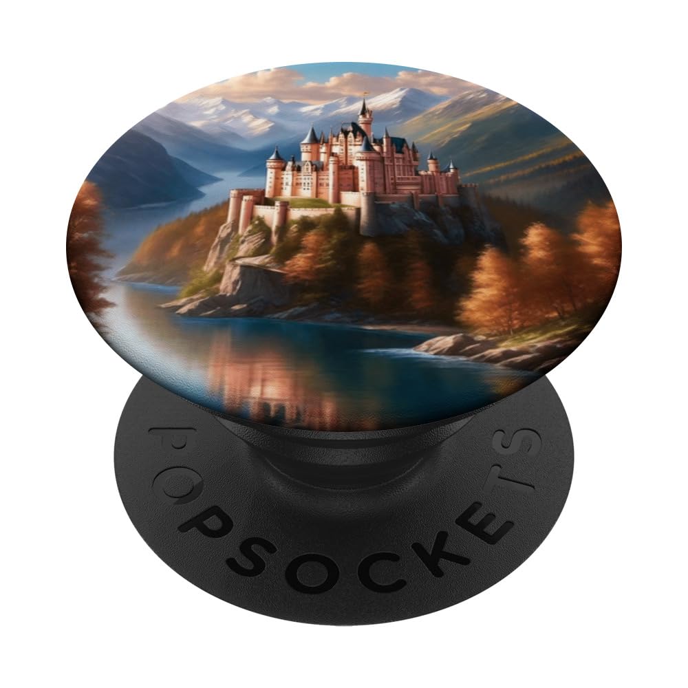 Magical Castle Dreams Medieval Queen and Knight Graphic PopSockets Swappable PopGrip