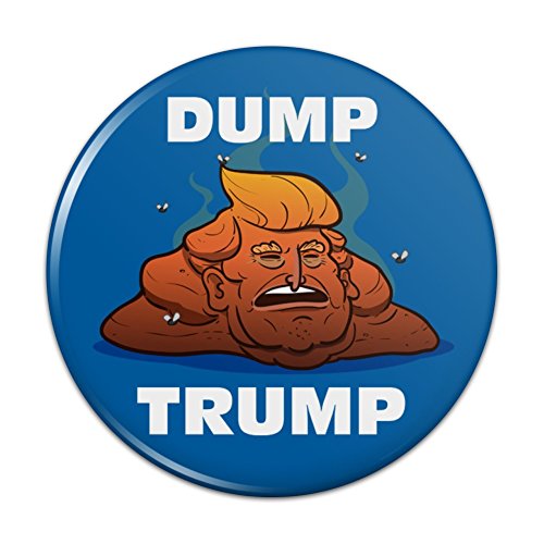 Dump Donald Trump with Poop Pinback Button Pin Badge - 3