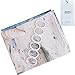 BROSHAN Beach Shower Curtains for Bathroom, Coastal Fishing Nets Seashells Conch Starfish on Wooden Board Ocean Bathroom Decor, Blue Waterproof Fabric Shower Curtain with Hooks